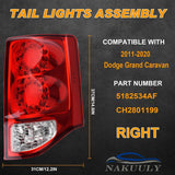 Foco Trasero Izquierdo Nakuuly para Dodge Grand Caravan 2011–2020 – LED y Halógeno