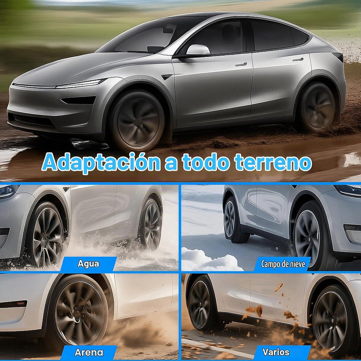 Guardabarros SIGLIN para Tesla Model Y Juniper 2025-2026 – Set 4 Piezas