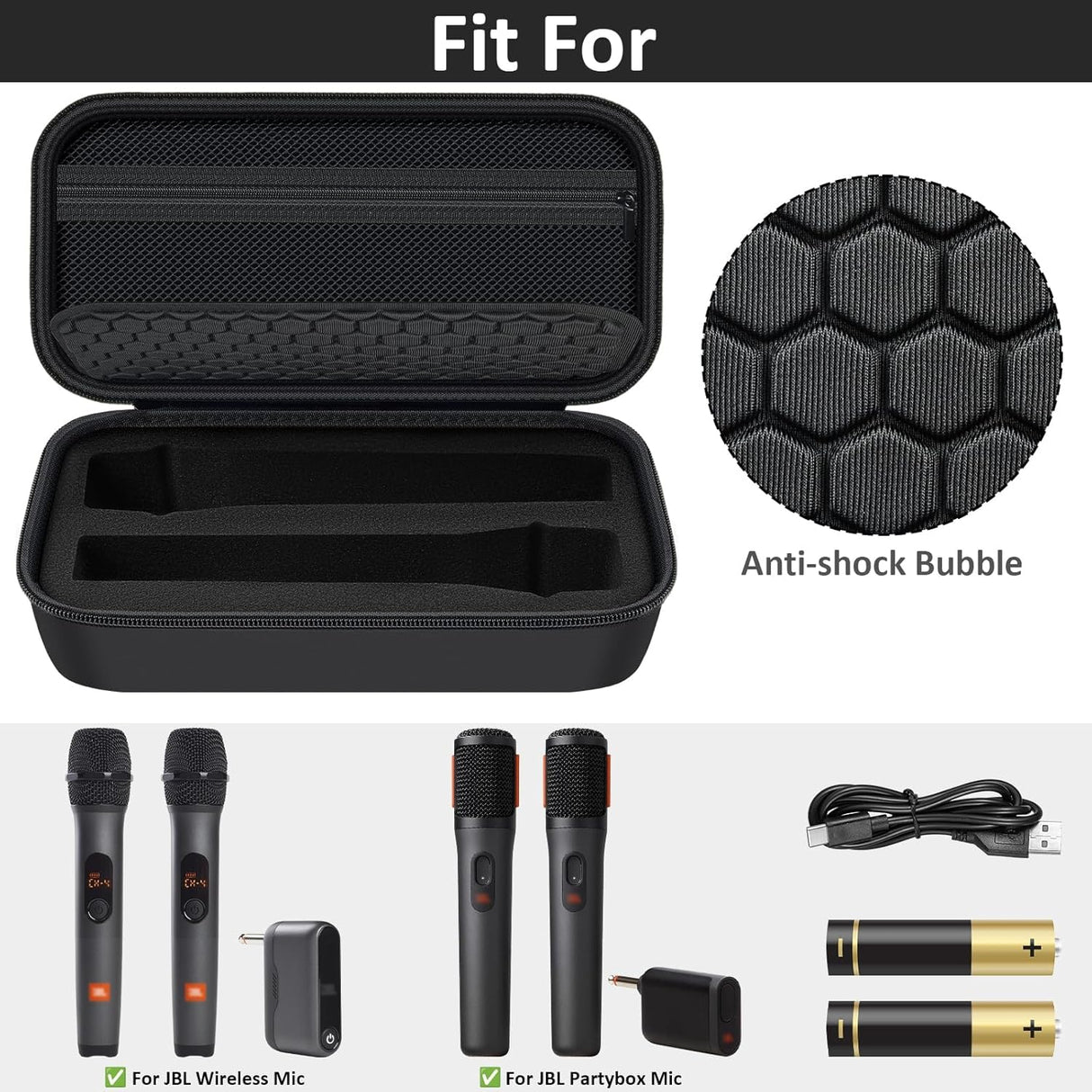 Comecase Funda de micrófono inalámbrico compatible con JBL