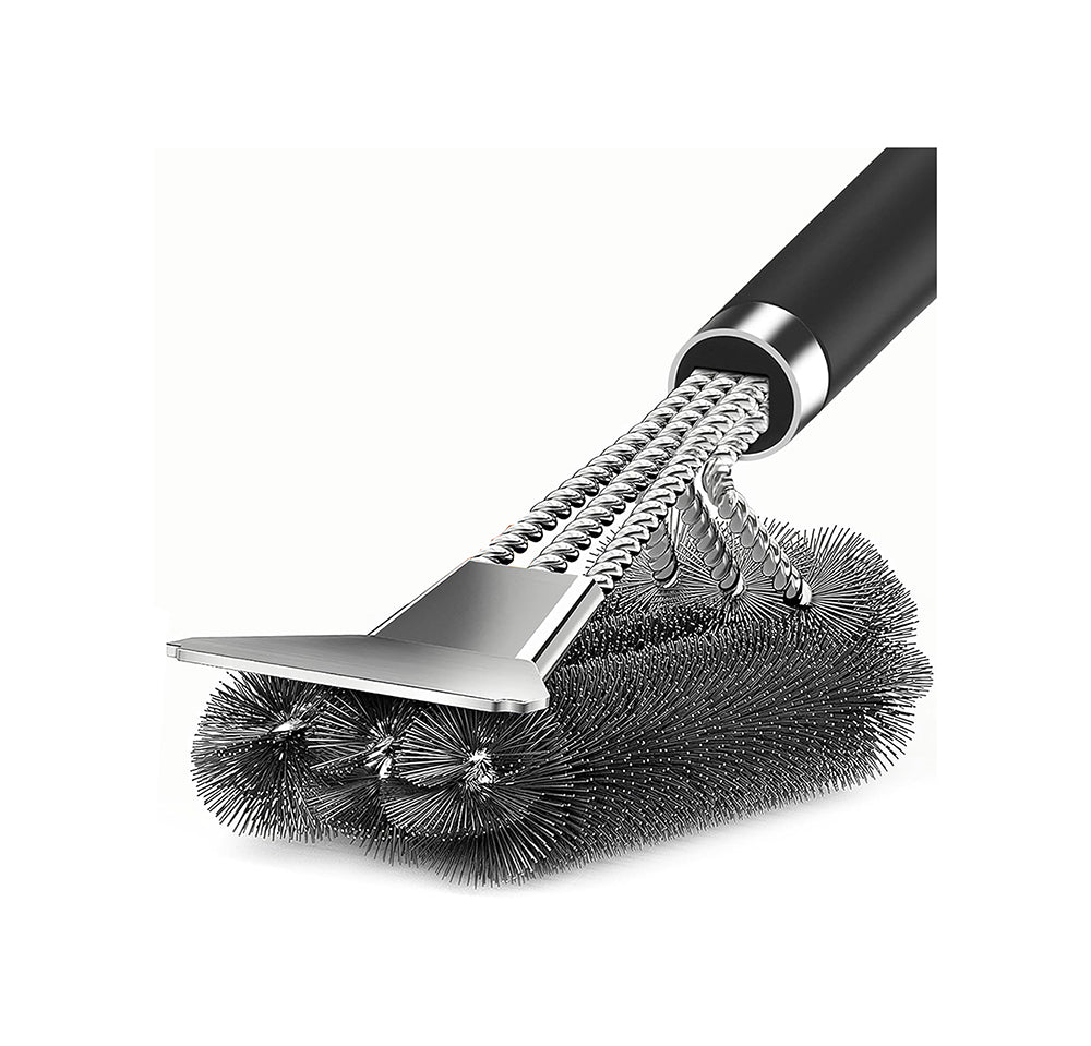 TNTOR – Cepillo para Parrilla con Raspador y Mango Ajustable de 18"