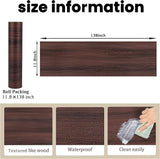 Dureidos Piso Vinílico Autoadhesivo Tipo Madera Café Oscuro – Pack 2 Rollos 2,1 m²