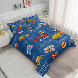 Datura home Construction Truck – Set de Comforter Infantil con Vehículos de Construcción Full