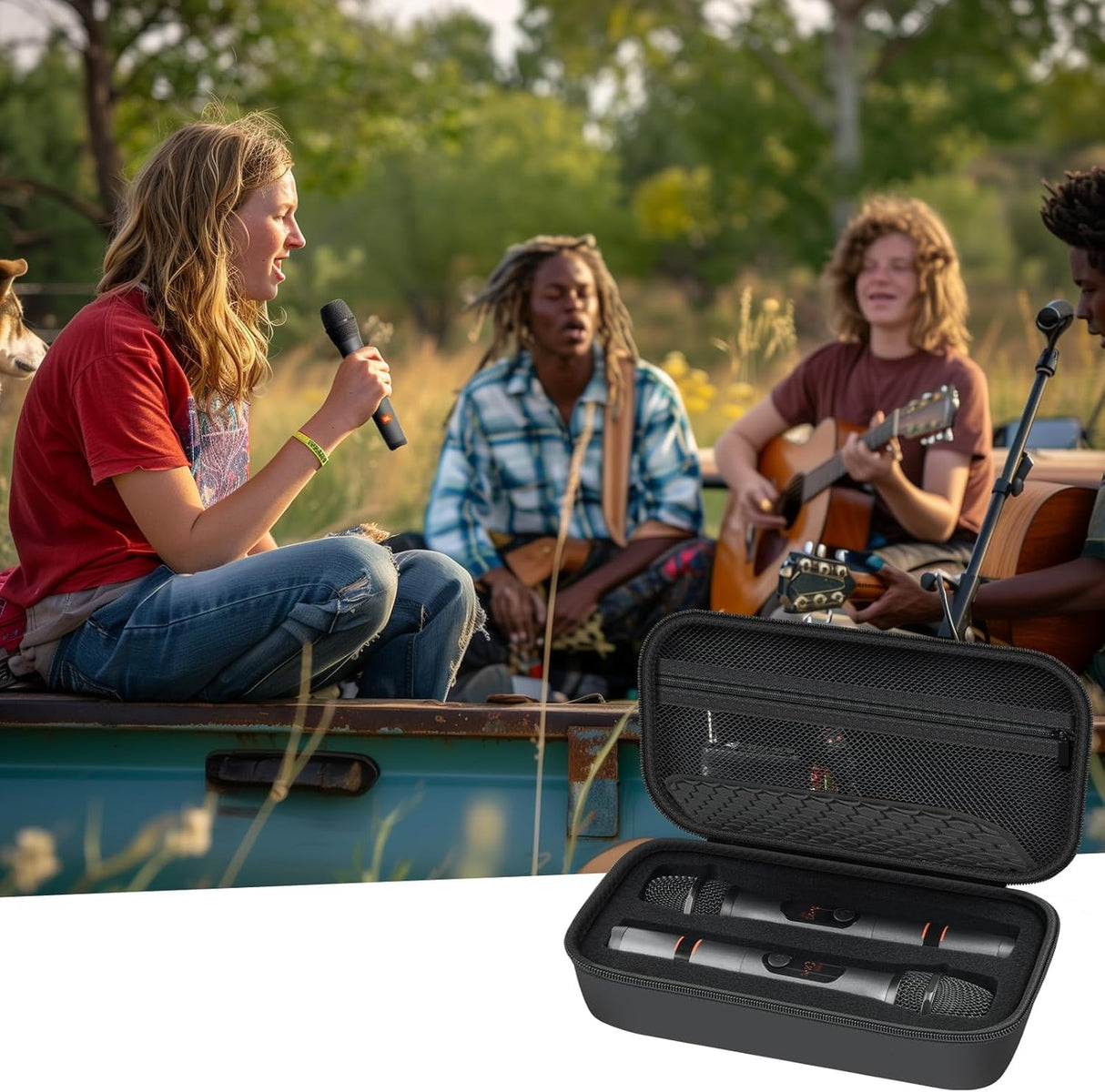 Comecase Funda de micrófono inalámbrico compatible con JBL