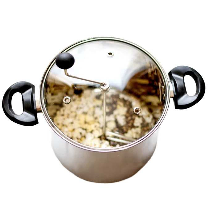 Lehman's All Popped! No Measure! Popcorn Popper – Olla para Palomitas de Maíz en Cocina 4,5 L
