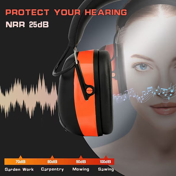 Auriculares de Radio PROHEAR 027 AM/FM con Pantalla Digital y Protección Auditiva