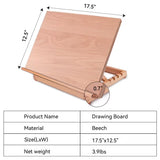 Miratuso Caballete de Mesa A3 de Madera de Haya – Plegable y Ajustable