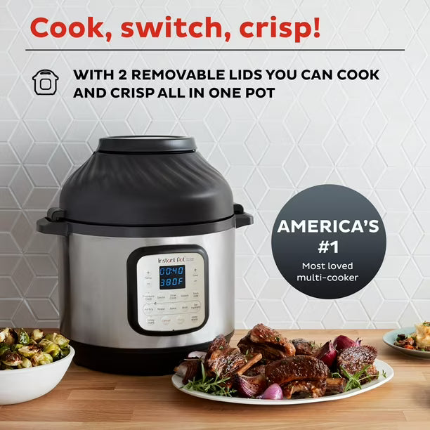 Instant Pot Duo Crisp 11 en 1 con Freidora de Aire y Olla a Presión Eléctrica 6 Litros | 120V
