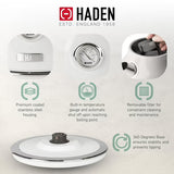 Hervidor Eléctrico Haden Dorset 1.7L Acero Inoxidable Marfil 120V