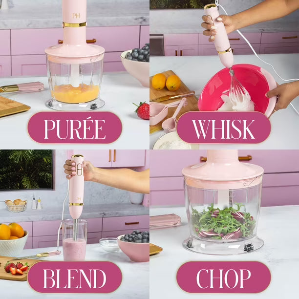 Set Batidora de Mano Paris Hilton 3 en 1 120V -  Rosa