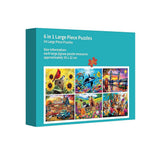 Set de Rompecabezas 6 en 1 de Piezas Grandes | 6 Puzzles de 24 Piezas para Niños y Adultos