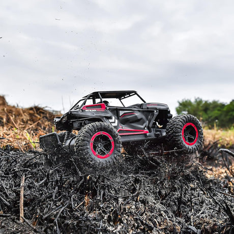BEZGAR Coche de control remoto de grado 1:14 de juguete rojo, 2WD de alta velocidad