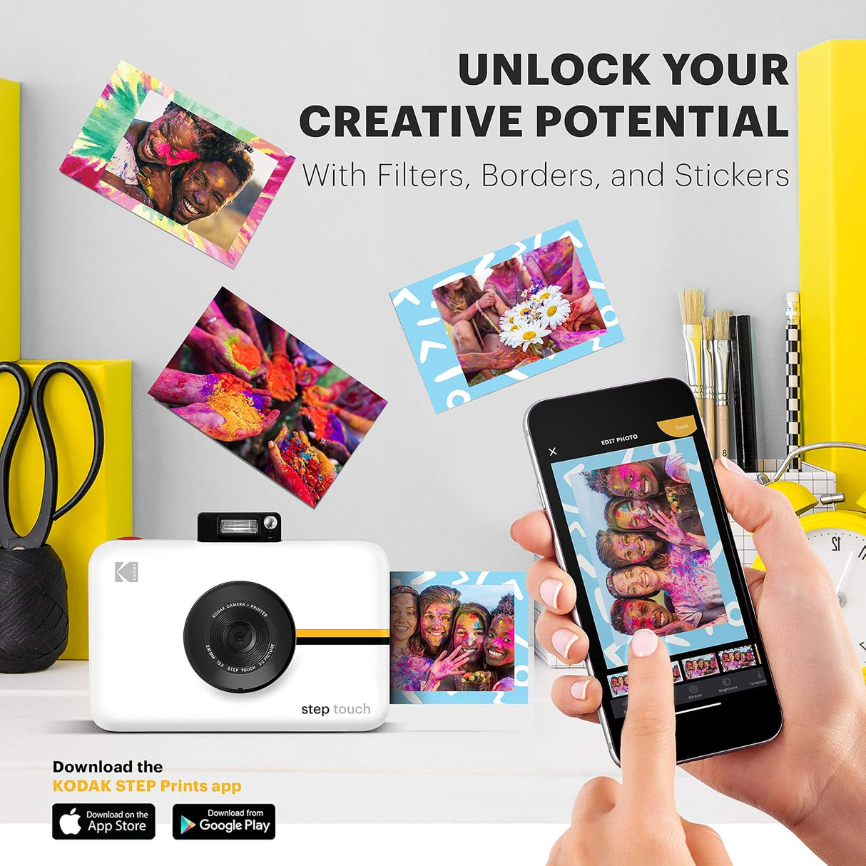 KODAK Step Touch 13MP – Cámara Digital e Impresora Instantánea con Pantalla Táctil