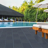 Set de 9 Baldosas Modulares Antideslizantes 30 x 30 cm – Gris Oscuro