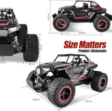 BEZGAR Coche de control remoto de grado 1:14 de juguete rojo, 2WD de alta velocidad