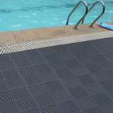 Set de 9 Baldosas Modulares Antideslizantes 30 x 30 cm – Gris Oscuro
