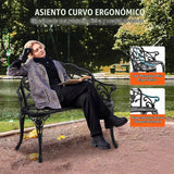 Banco de Jardín VEVOR XG1002 de Metal 98,7 cm – 3 Personas