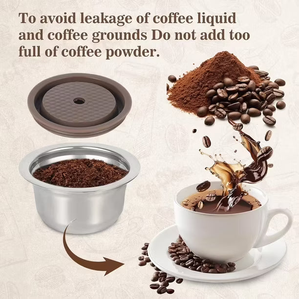 Cápsula Reutilizable Sendoger 230 ml para Nespresso Vertuo Pop y Next – Acero Inoxidable