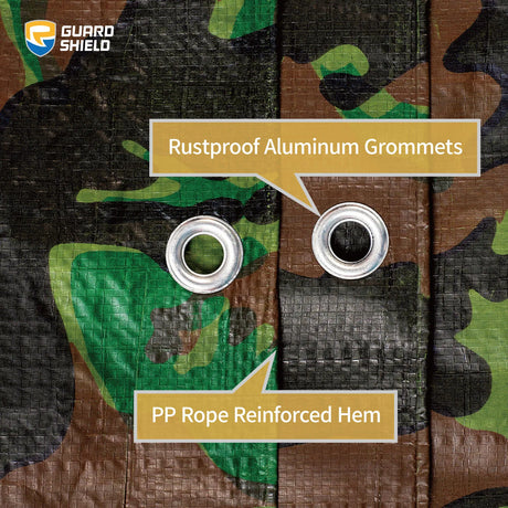 Lona Impermeable Camuflaje GUARD SHIELD Heavy Duty PE Tarp 6x6 pies