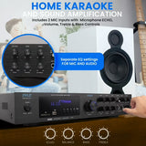 Pyle PDA8BU Amplificador de Audio Bluetooth - Receptor estéreo para el hogar con 5 canales y salida para subwoofer
