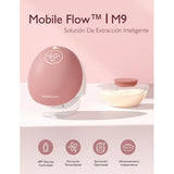 Momcozy Extractor de Leche Eléctrico Portátil Mobile Flow|M9, 1 Paquete, Rojo