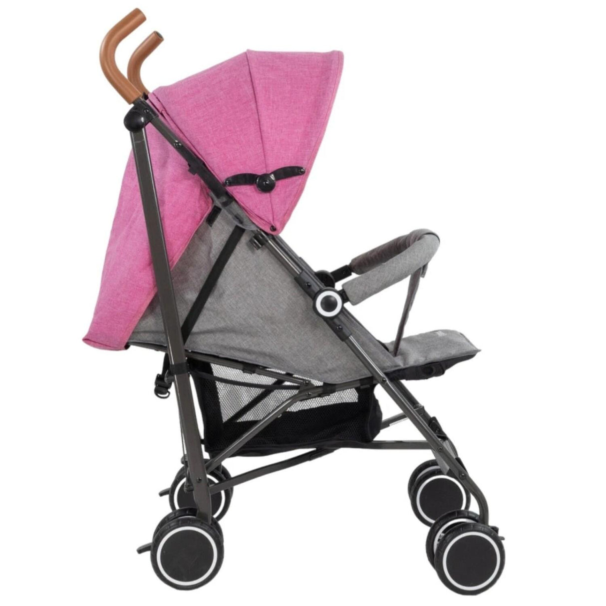 Coche Paraguas Bebesit Clap Melange Rosado | Plegado Ultra Compacto | Openbox