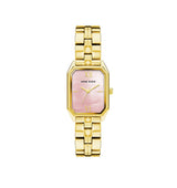 Reloj Anne Klein Octagonal Shaped Metal Bracelet Watch | Mujer | Dorado con Esfera Nácar Rosa