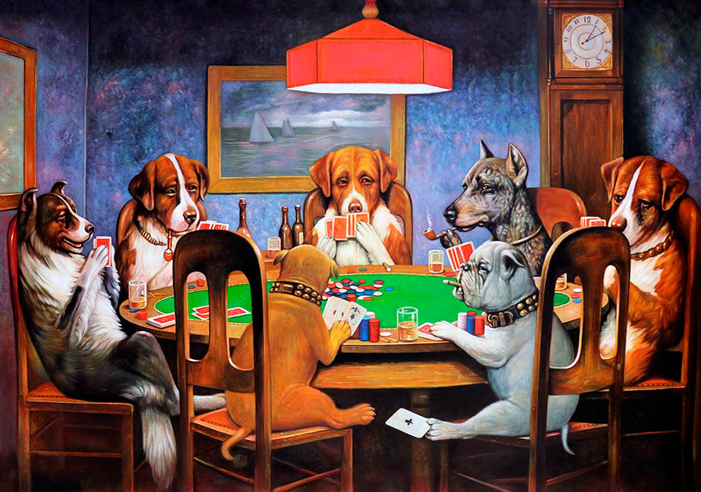 Cuadro Canvas Reproducción "Dogs Playing Poker" – A Friend in Need