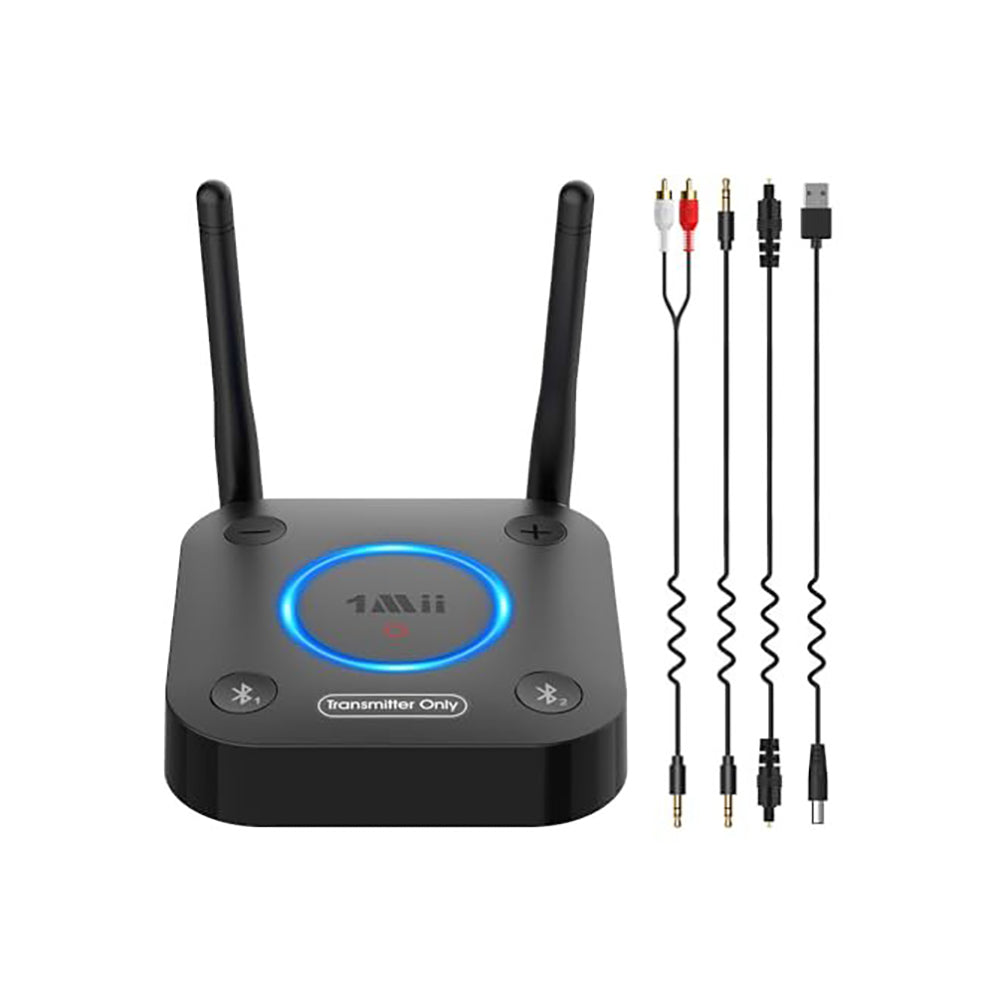 Transmisor Bluetooth 1Mii B06TX para TV | Bluetooth 5.3 | aptX Adaptive | Doble Antena | Largo Alcance