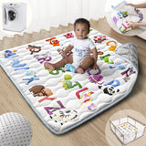 Tapete de Juego para Bebé Acolchado 130 x 130 cm Lavable y Antideslizante