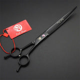 Set Profesional de Tijeras Purple Dragon 8" Negro | Peluquería Canina | Acero Japonés 440C | Nuevo