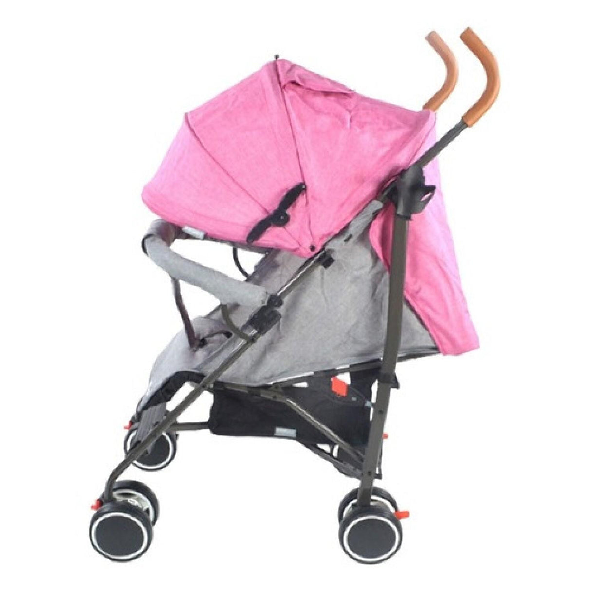 Coche Paraguas Bebesit Clap Melange Rosado | Plegado Ultra Compacto | Openbox