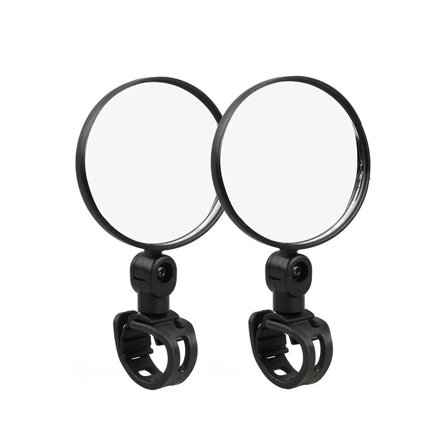 Pack x6 Espejo Retrovisor Bicicleta y Moto Vintage Ajustable ovalado negro