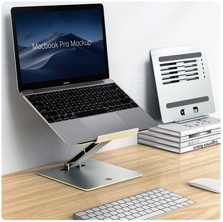 Soporte pegable de aluminio para Tablet, Notebook y/o MacBook