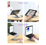 Soporte pegable de aluminio para Tablet, Notebook y/o MacBook