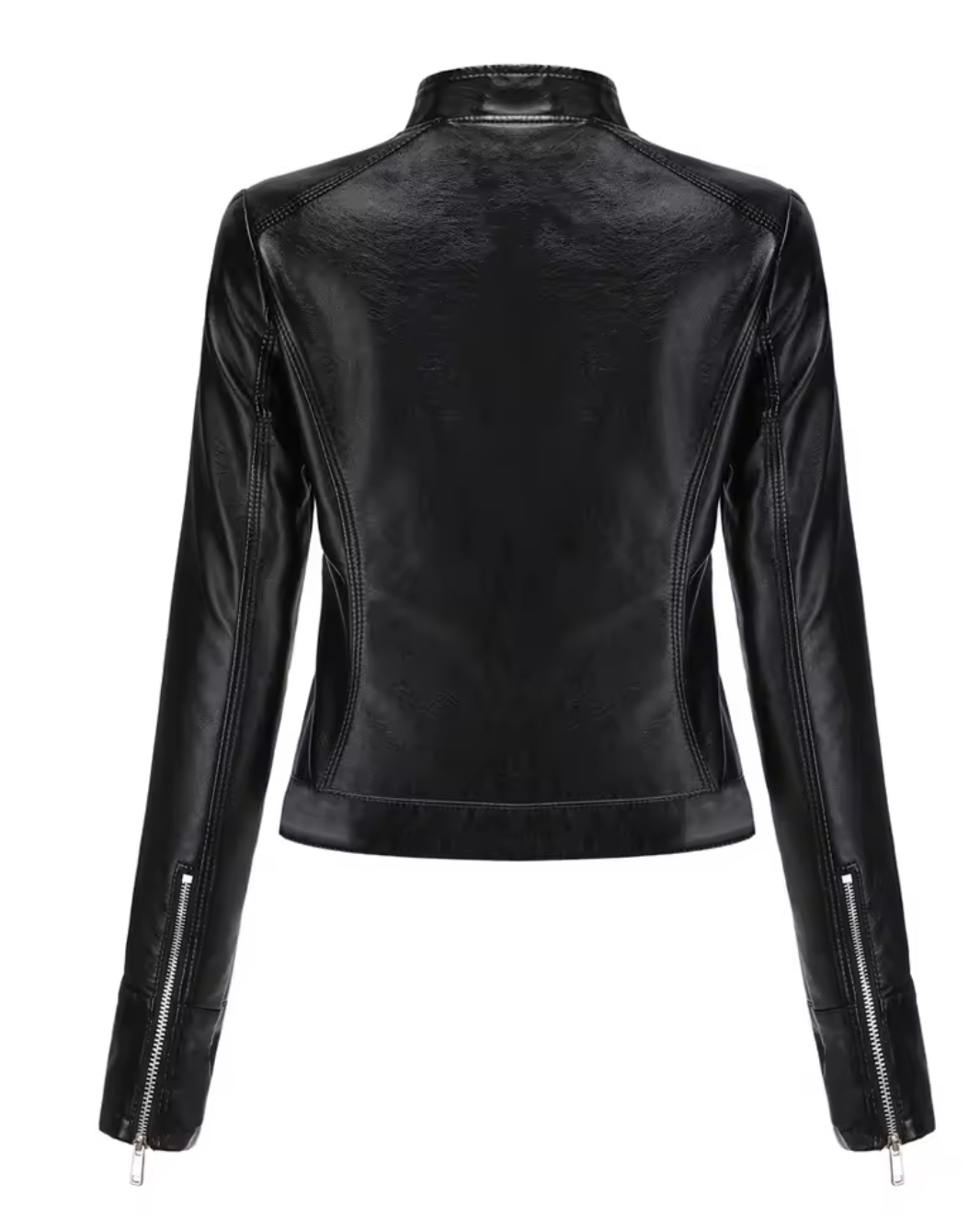 Chaqueta de Ecocuero Mujer Vintage Slim Fit | Estilo Biker Urbano