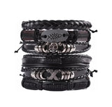 Pulsera Brazalete Cuero Hombre Mujer Trenzado Ajustable