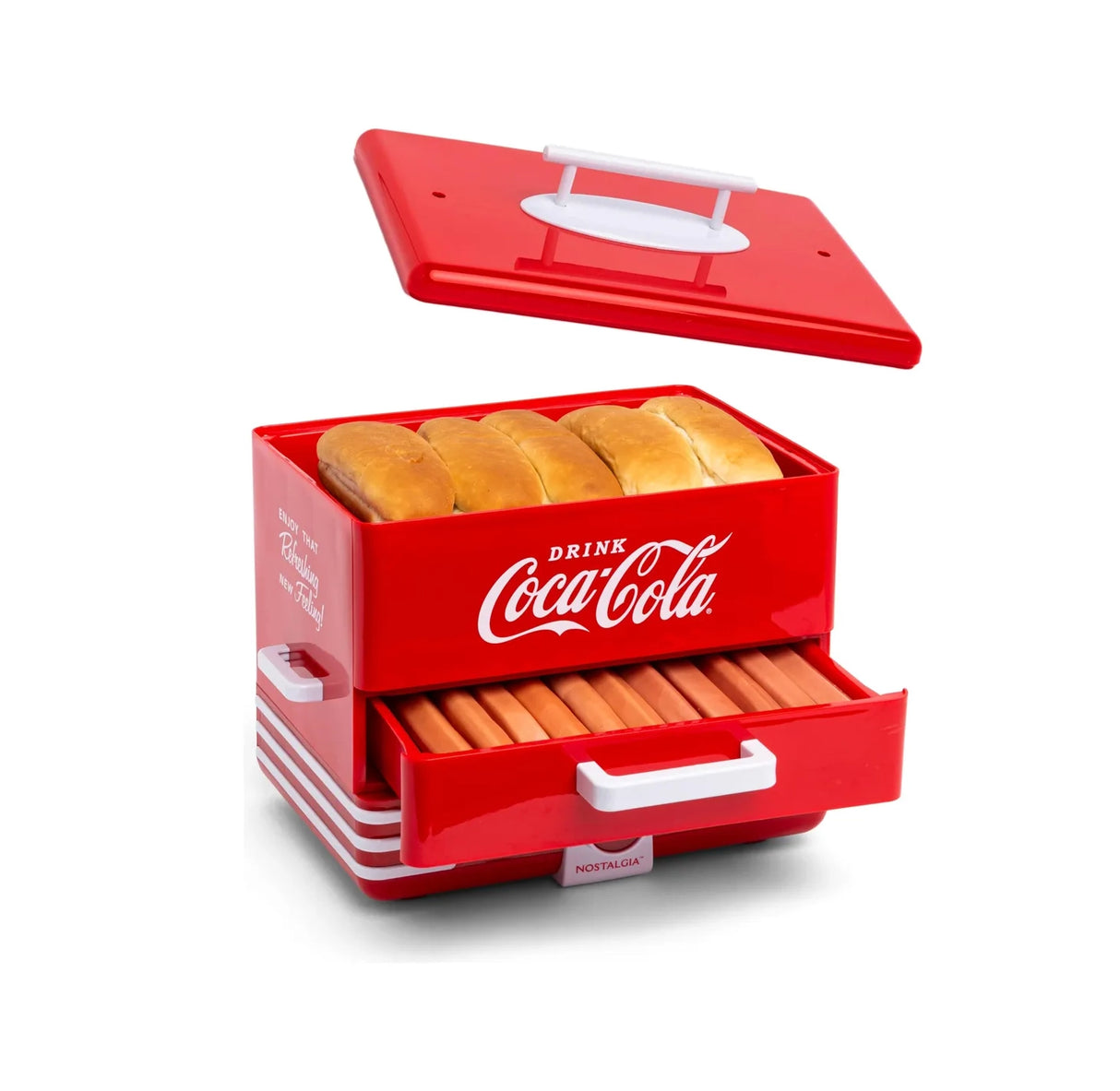 Vaporizador y calentador de Hotdogs de Coca-Cola extra grande estilo comedor