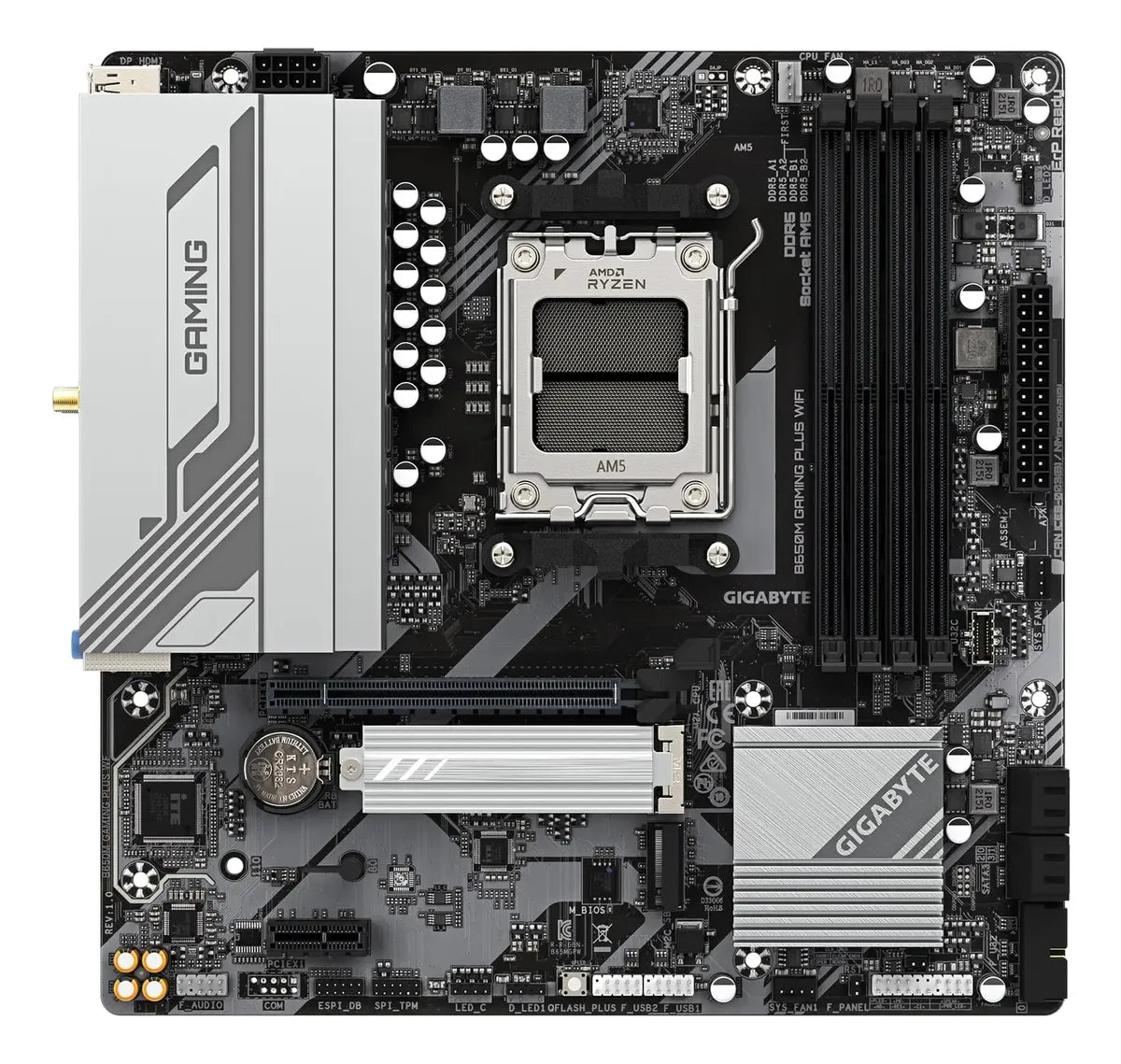 Placa Madre Gigabyte B650m Gaming Plus Wifi Am5 Lga 1718