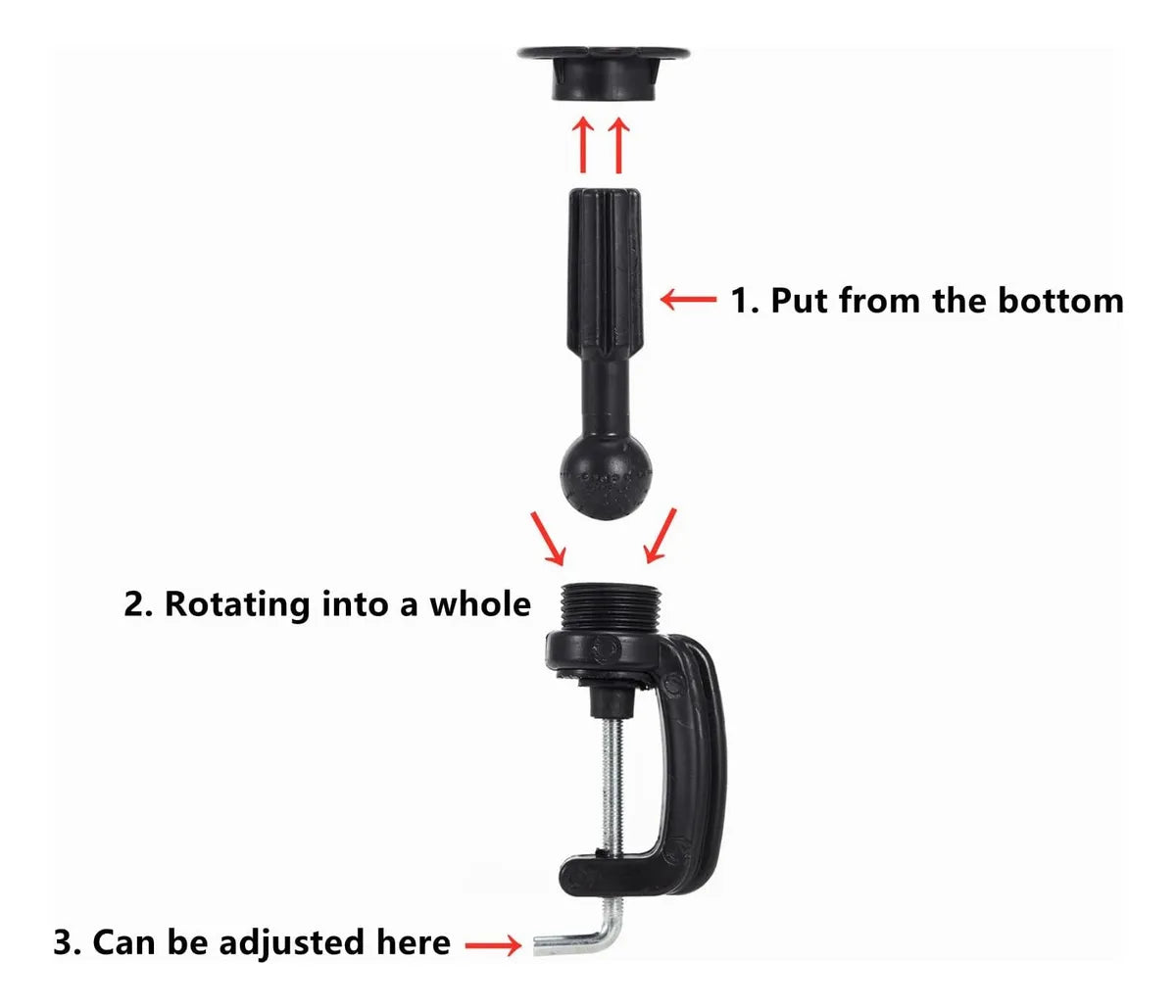 Cabeza Peluqueria,cabeza Maniqui 26 Con Abrazadera