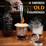 Sumapner Kit Smoker para Whisky y Cócteles – 6 Sabores de Madera + Soplete + 2 Vasos