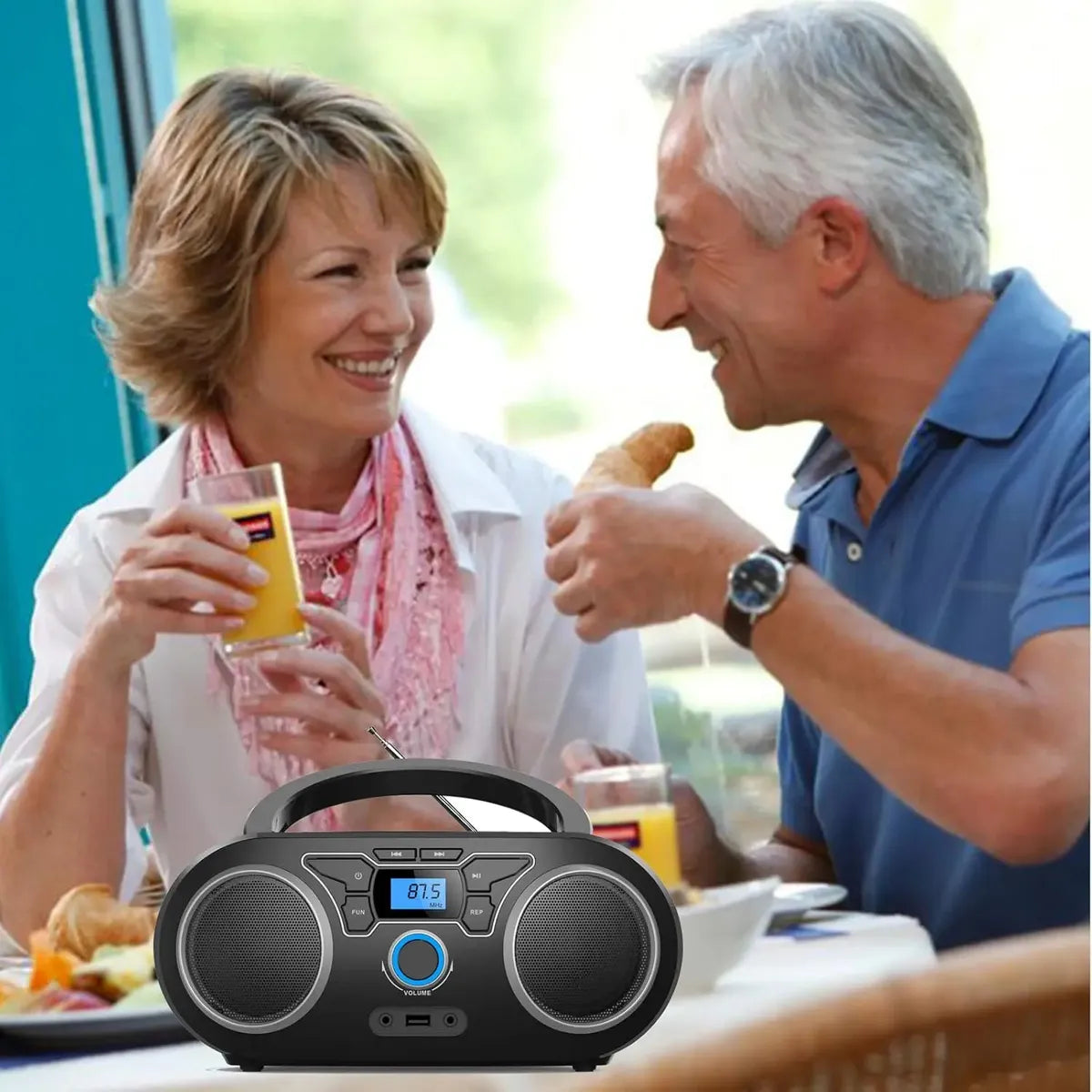 Reproductor Portátil Wiithink Bluetooth / Radio FM / CD / USB – Negro