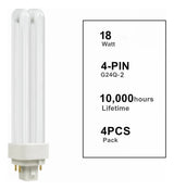 Bombilla Fluorescente Compacta Satzol Plc-18w 2700k De 4 Pin
