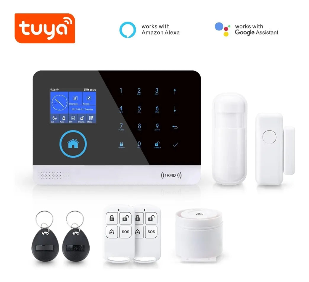 Kit Alarma 4g Seguridad Inteligente Gsm Wifi Tuya Wg103t