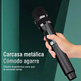 Universal Micrófono Inalámbrico Profesional Karaoke Kit 2pcs Negro