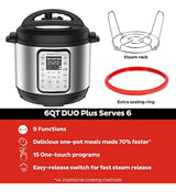 Olla a Presión Eléctrica Instant Pot Duo Plus 6 Qt 9 en 1 120V