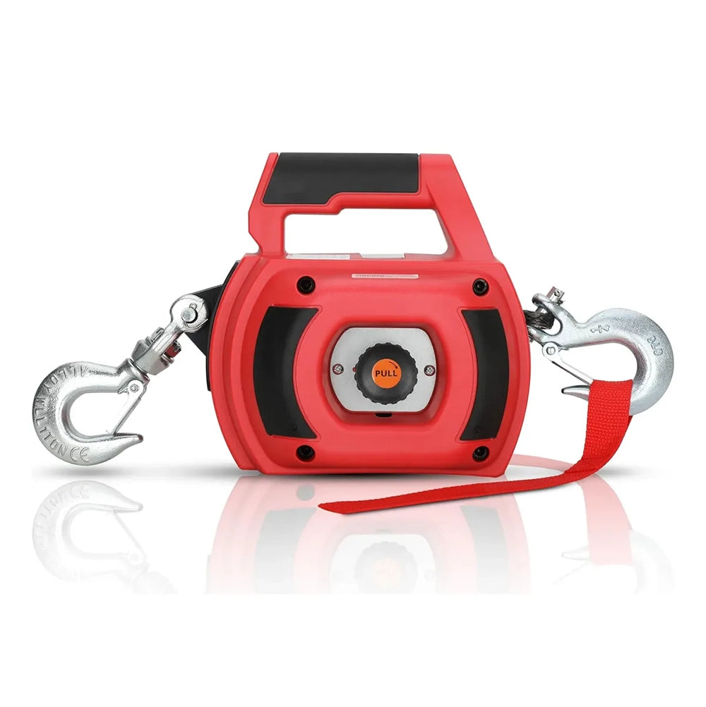 Winche Portátil Lonsge para Taladro 1.000 lb con Cuerda Sintética de 12,2 m