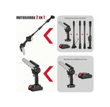 Minisierra Pértiga Ajustable 2 En 1 / 2,25 M + 2 Baterías