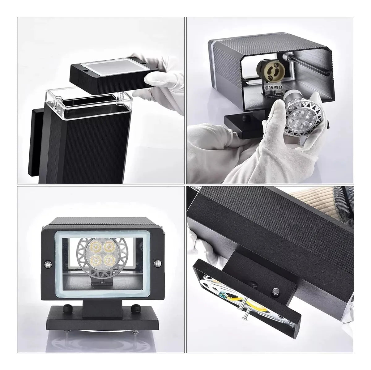 Aplique De Pared Luz Calida Decoracion Hogar Exterior Negro