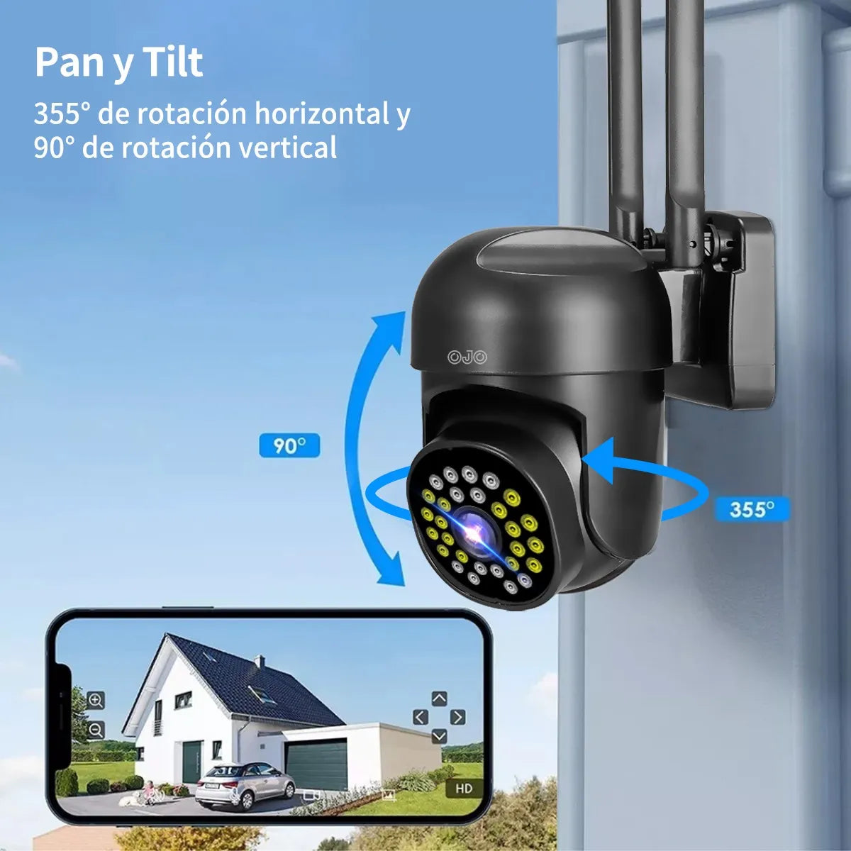 ATSG 0461 Wireless 5g Wifi Camara De Vigilancia Conexión Bluetooth color Negro