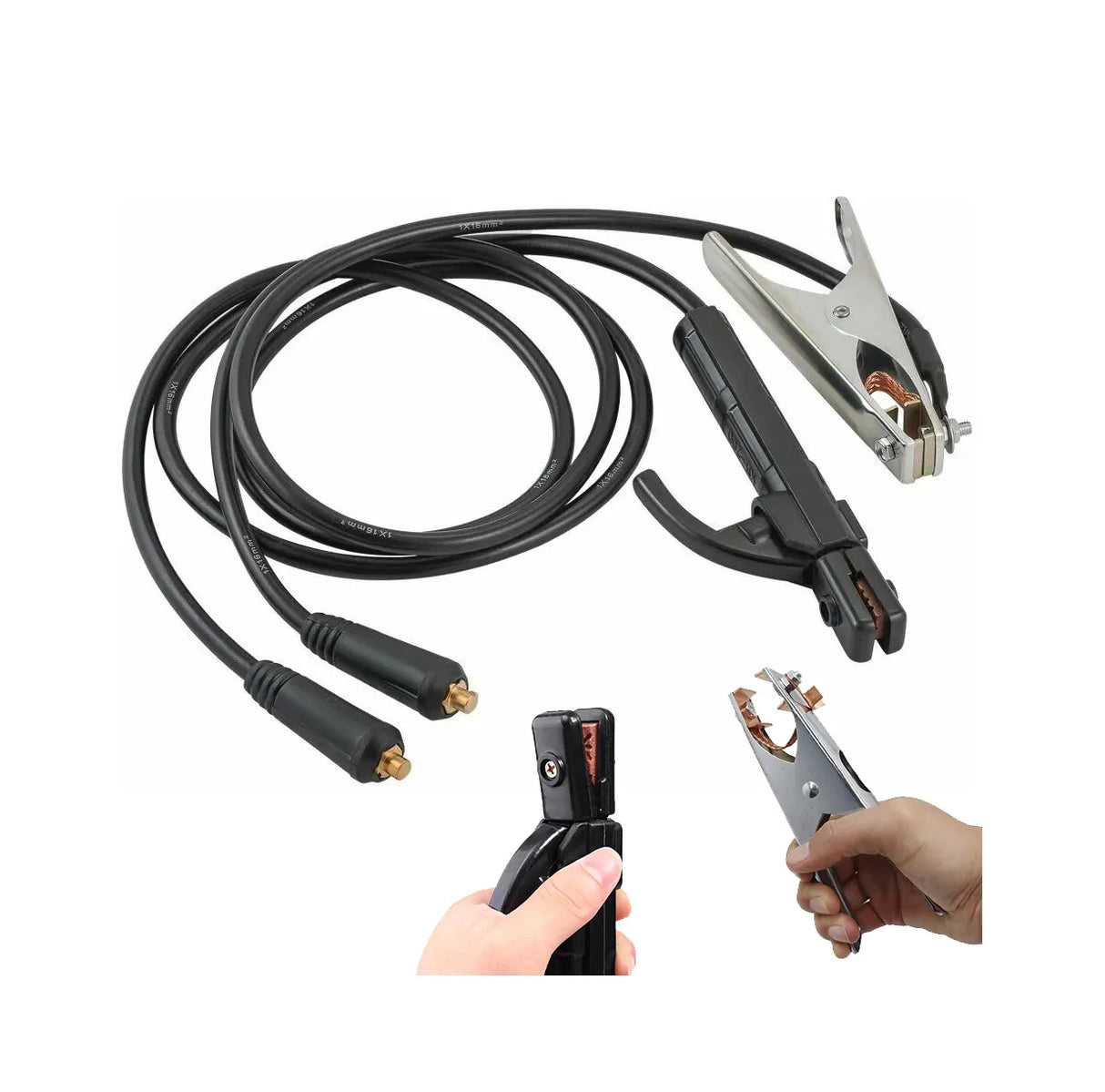 Juego De Cables Para Soldadora 160a-200a Profesionales 1.5 M